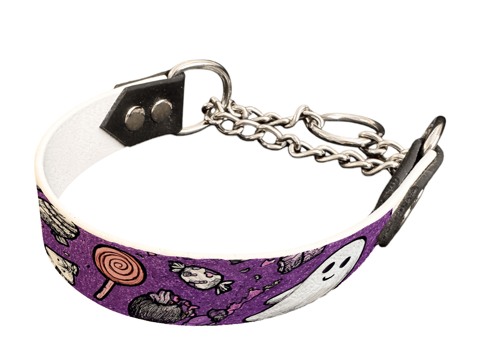 L'atelier du Fourmilier Martingales 25 285 Martingale pour chien en BioThane® imprimé – Collection Halloween– 25mm