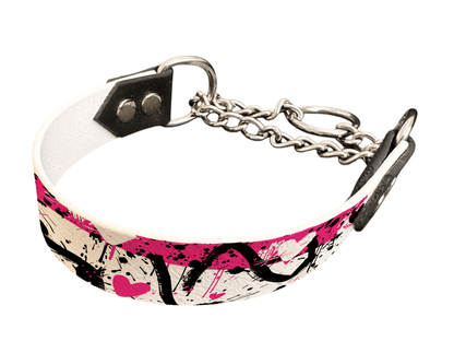 L'atelier du Fourmilier Martingales 25 306 Martingale pour chien en BioThane® imprimé – Collection abstrait – 25mm