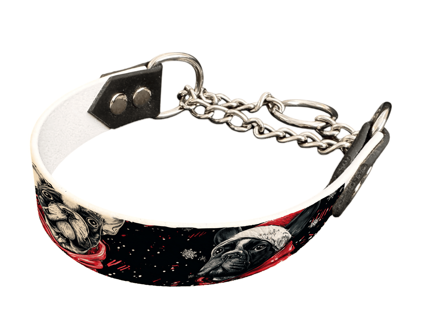 L'atelier du Fourmilier Martingales 25 333 Martingales pour chien – Collection Hiver & Noël (25 mm)