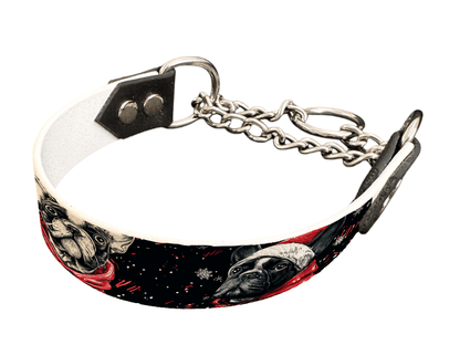 L'atelier du Fourmilier Martingales 25 333 Martingales pour chien – Collection Hiver & Noël (25 mm)
