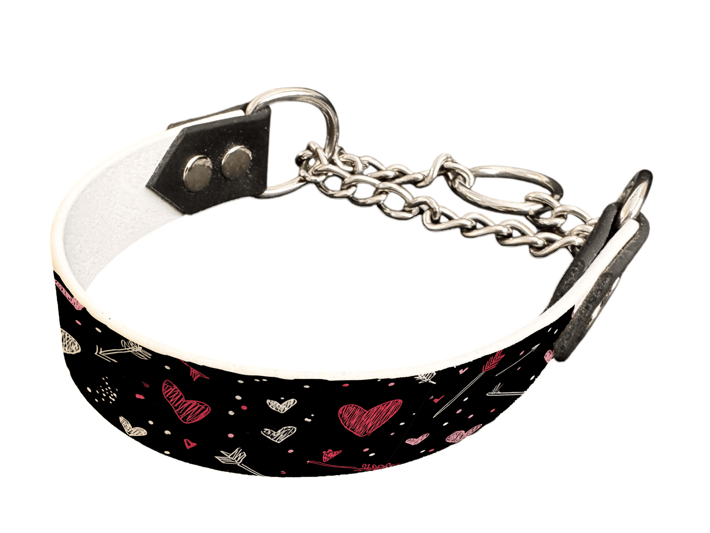 L'atelier du Fourmilier Martingales 25 344 Martingales pour chien – Saint Valentin (25 mm)