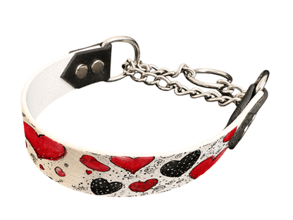 L'atelier du Fourmilier Martingales 25 356 Martingales pour chien – Saint Valentin (25 mm)