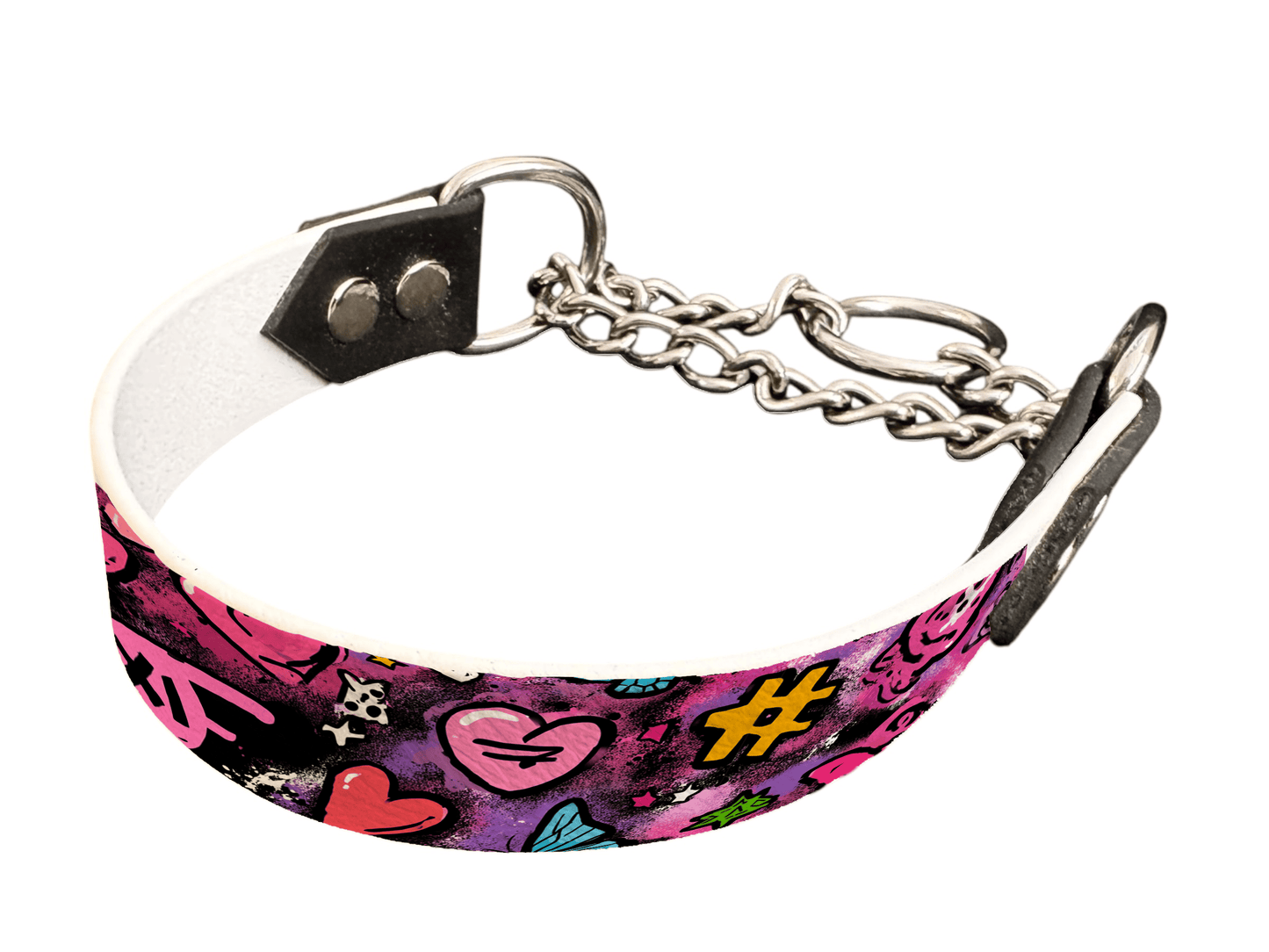 L'atelier du Fourmilier Martingales 25 358 Martingales pour chien – Saint Valentin (25 mm)
