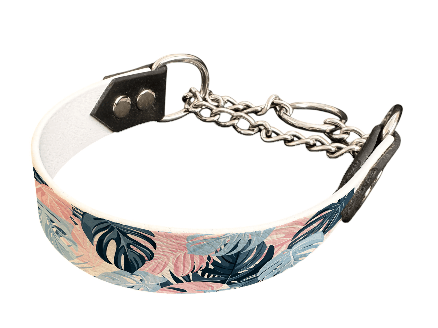 L'atelier du Fourmilier Martingales 25 363 Martingale pour chien en BioThane® imprimé – Collection plantes et fleurs – 25mm