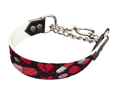 L'atelier du Fourmilier Martingales 25 366 Martingales pour chien – Saint Valentin (25 mm)
