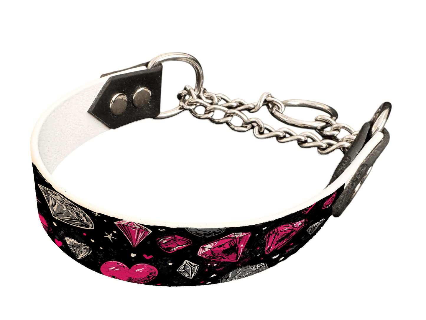 L'atelier du Fourmilier Martingales 25 368 Martingales pour chien – Saint Valentin (25 mm)