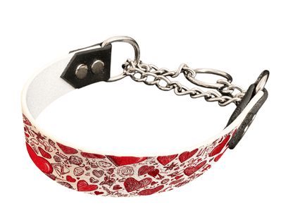 L'atelier du Fourmilier Martingales 25 373 Martingales pour chien – Saint Valentin (25 mm)