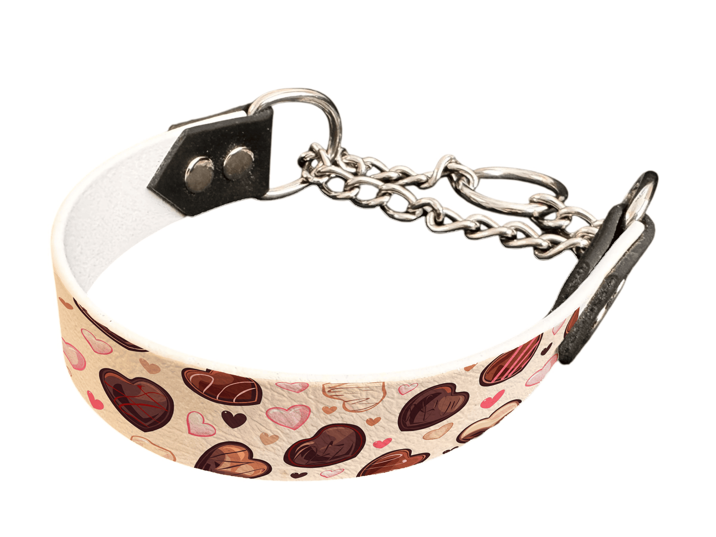 L'atelier du Fourmilier Martingales 25 376 Martingales pour chien – Saint Valentin (25 mm)