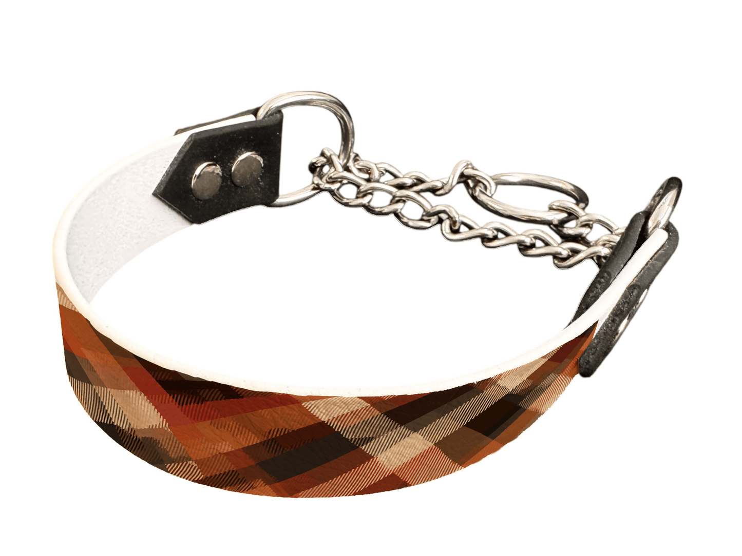 L'atelier du Fourmilier Martingales 25 383 Martingale pour chien en BioThane® imprimé – Collection tartan– 25mm