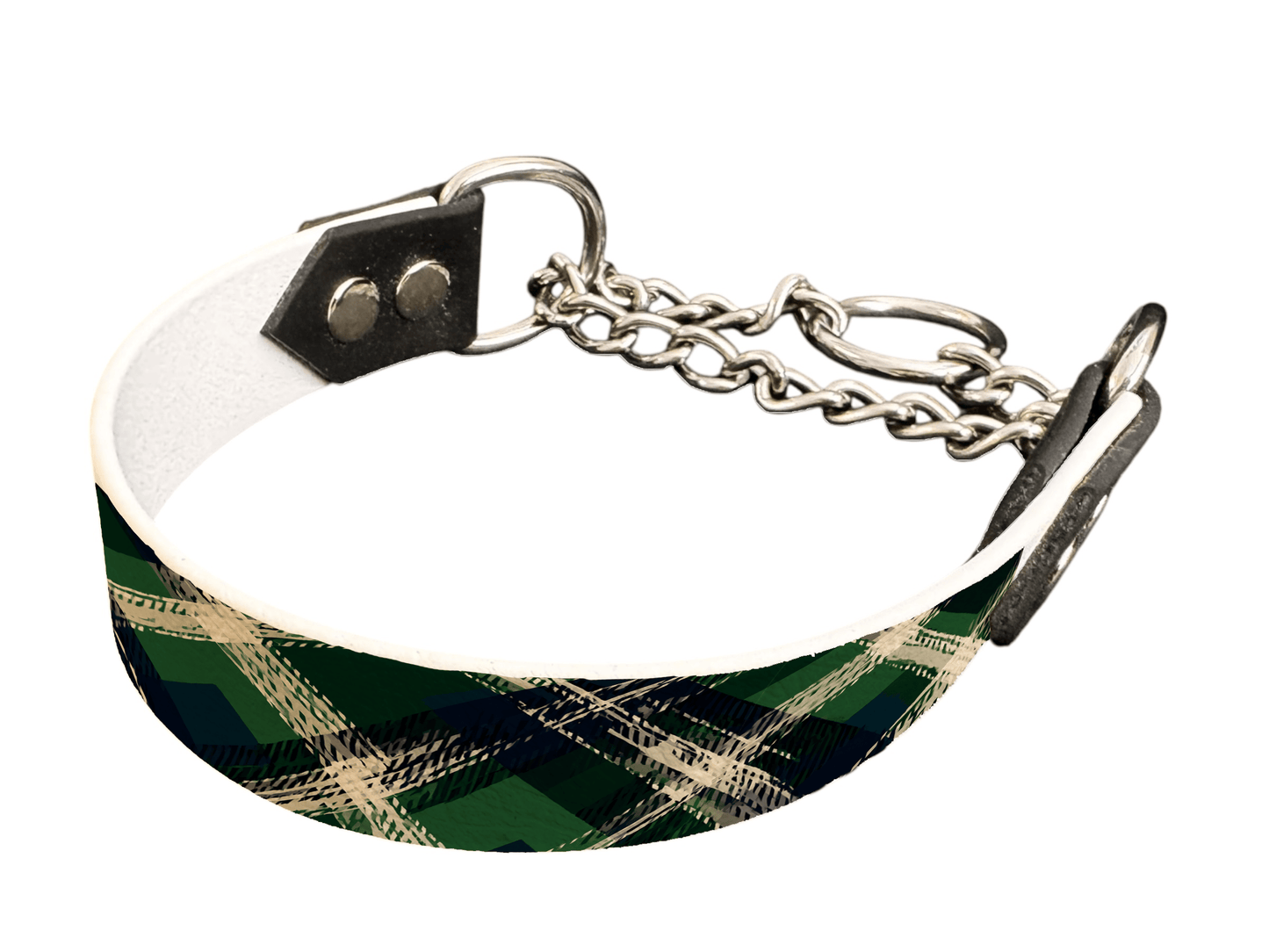 L'atelier du Fourmilier Martingales 25 386 Martingale pour chien en BioThane® imprimé – Collection tartan– 25mm