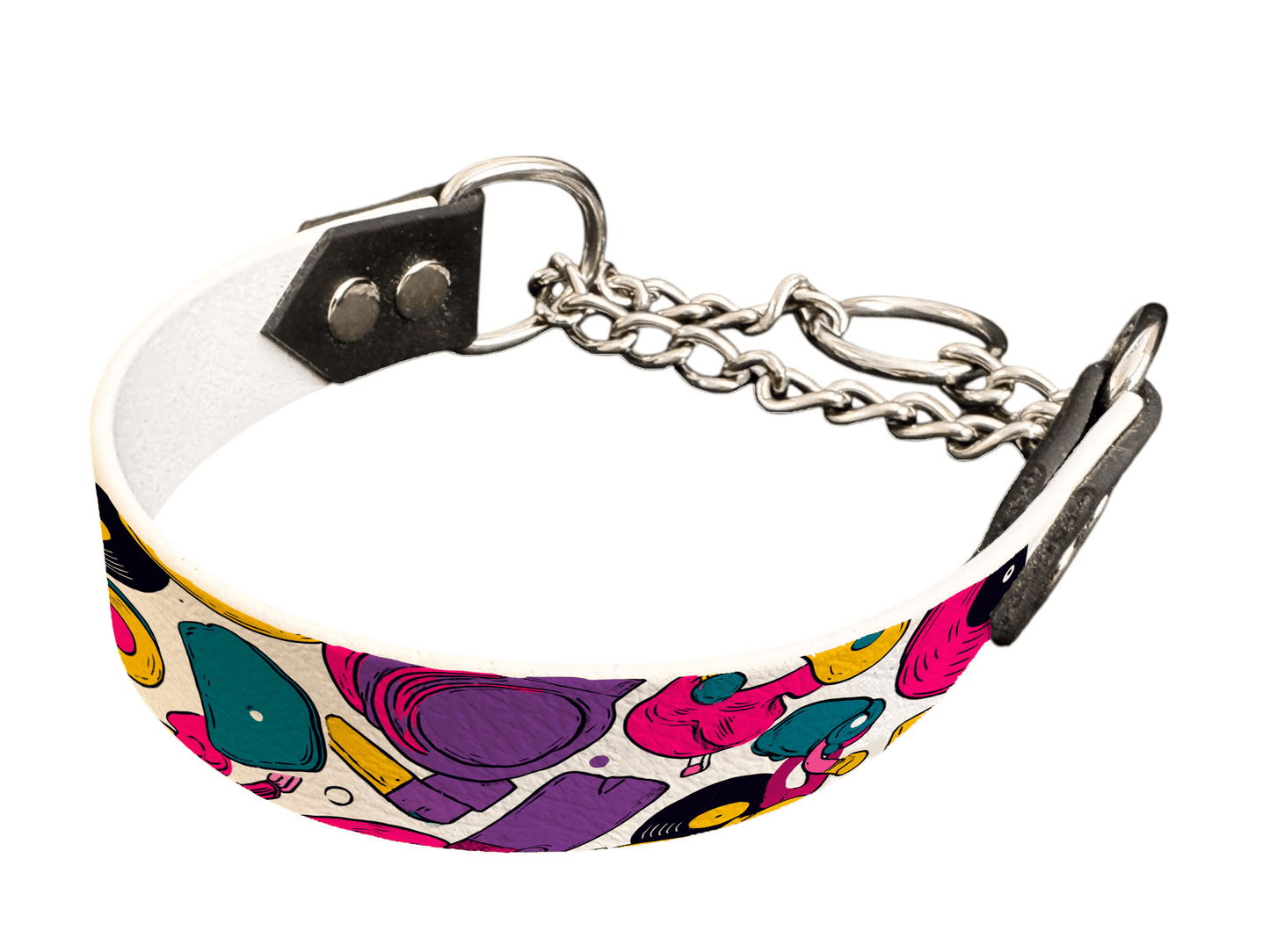 L'atelier du Fourmilier Martingales 25 405 Martingale pour chien en BioThane® imprimé – Collection pop art– 25mm