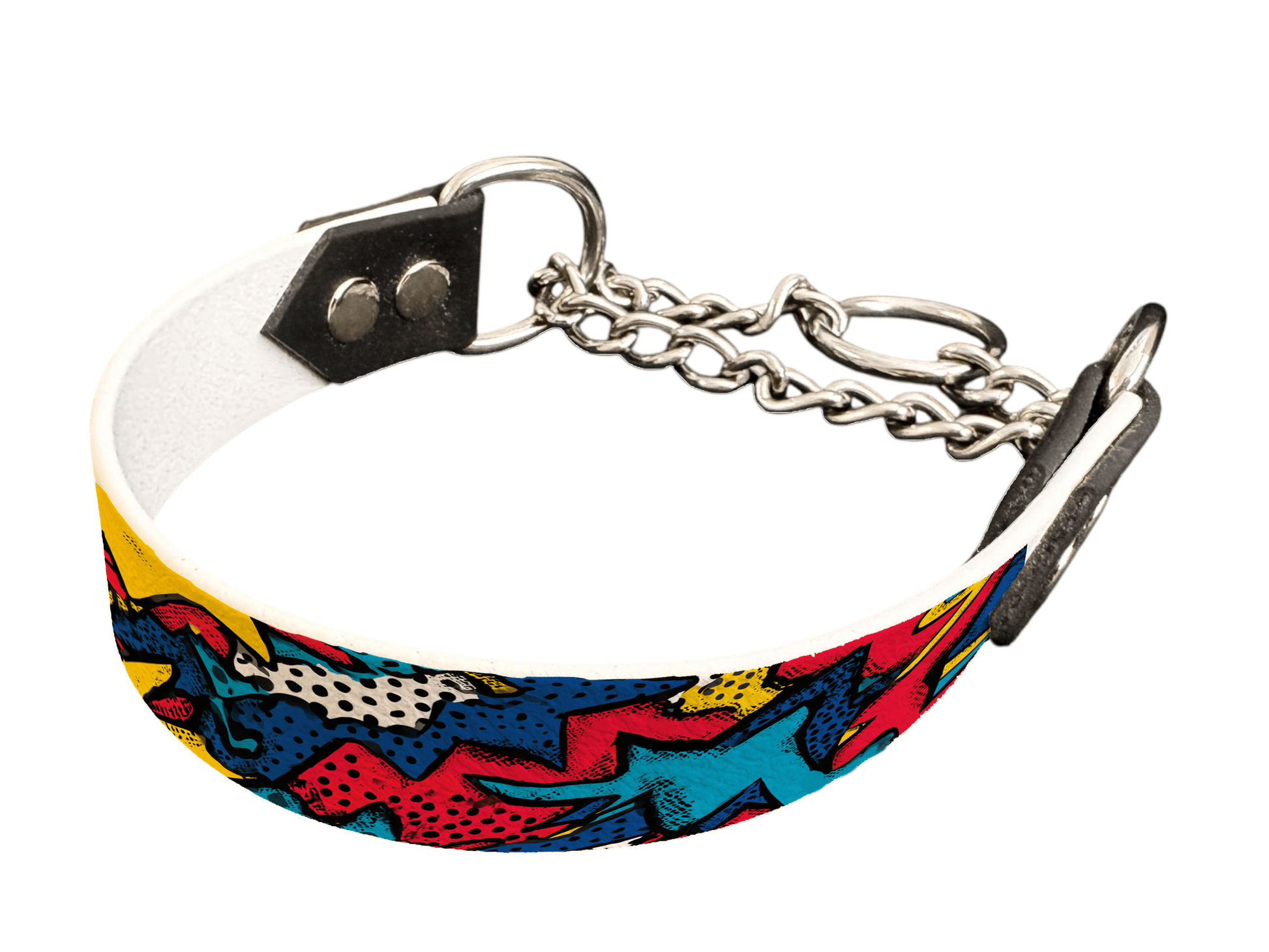 L'atelier du Fourmilier Martingales 25 406 Martingale pour chien en BioThane® imprimé – Collection pop art– 25mm