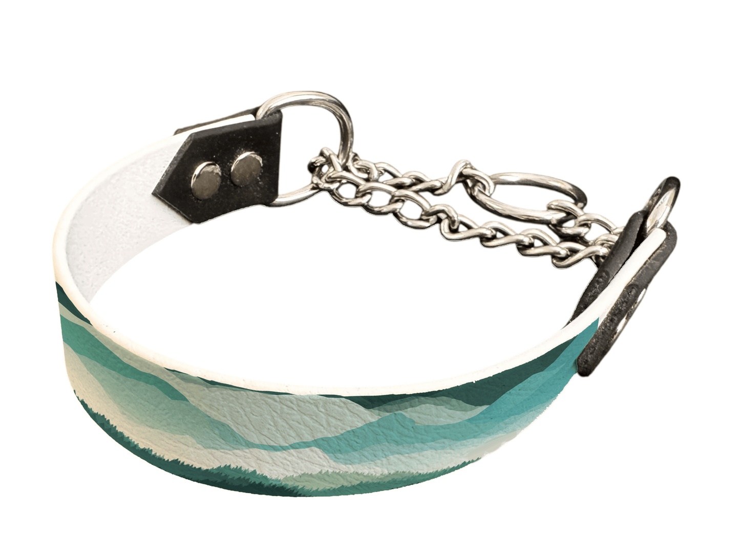 L'atelier du Fourmilier Martingales 25 409 Martingale pour chien en BioThane® imprimé – Collection paysage– 25mm