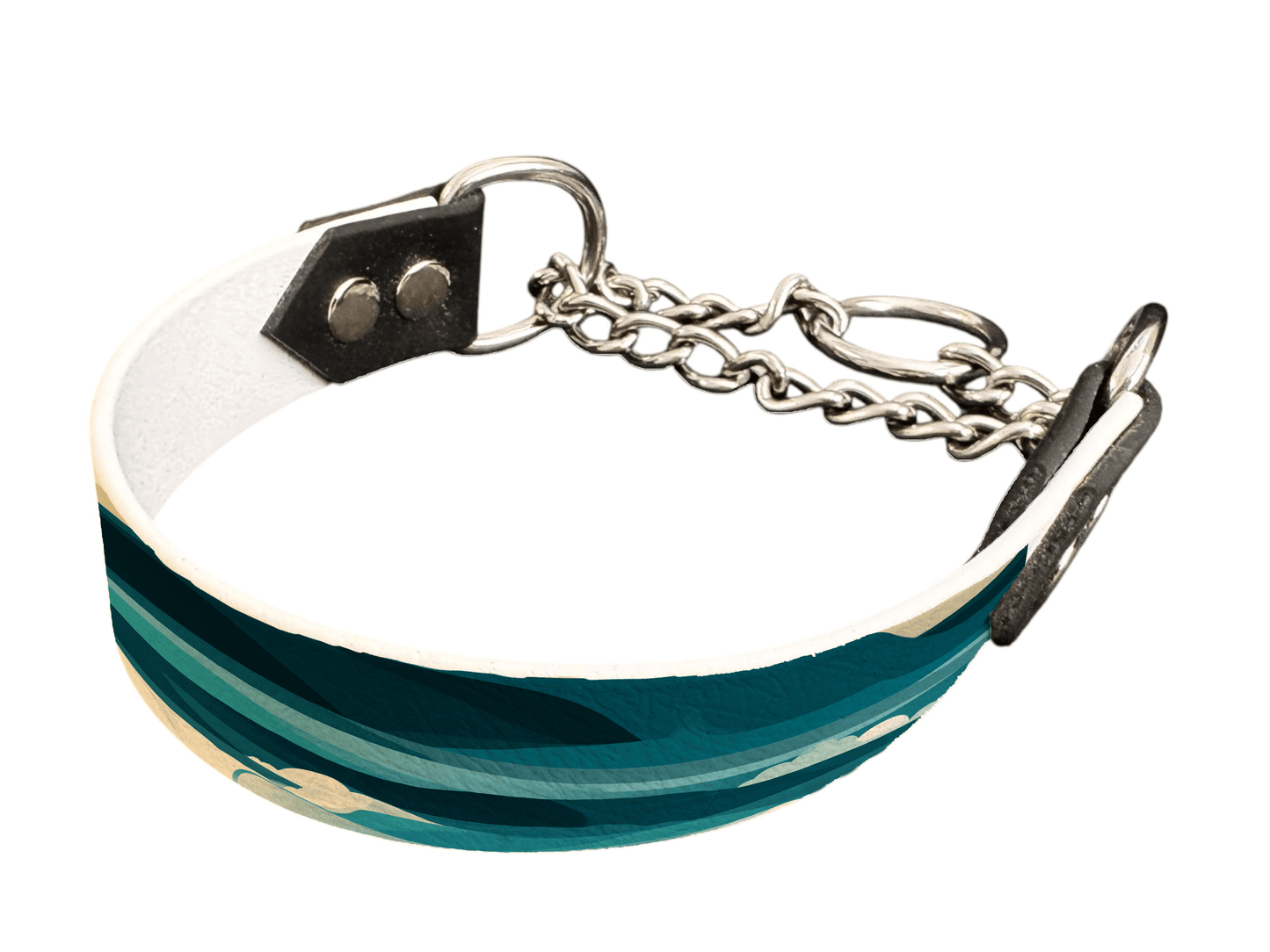 L'atelier du Fourmilier Martingales 25 412 Martingale pour chien en BioThane® imprimé – Collection paysage– 25mm