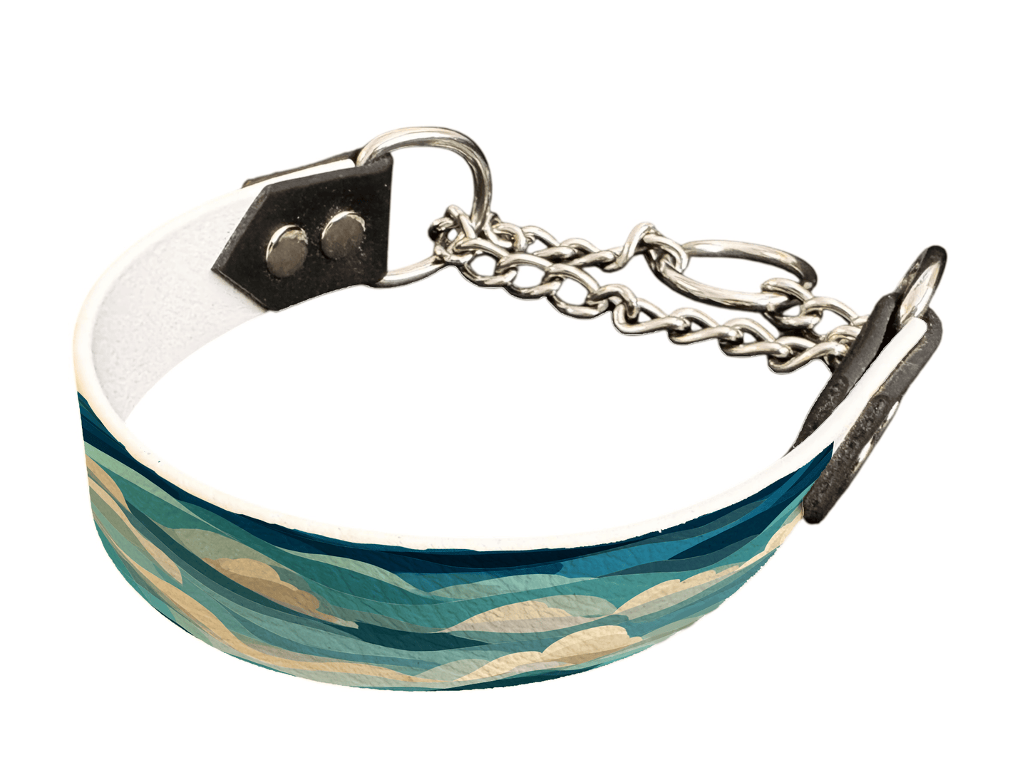 L'atelier du Fourmilier Martingales 25 413 Martingale pour chien en BioThane® imprimé – Collection paysage– 25mm