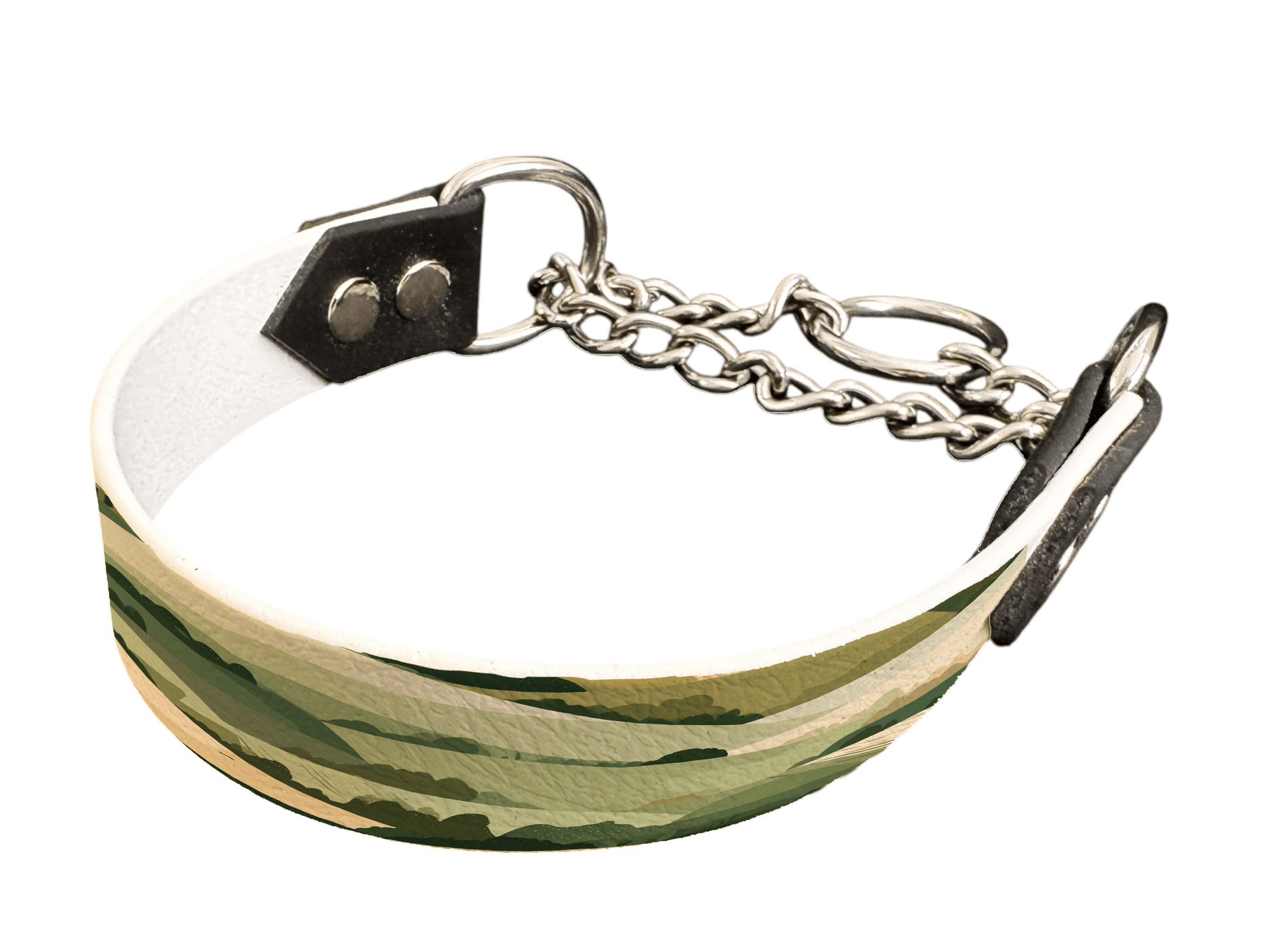 L'atelier du Fourmilier Martingales 25 418 Martingale pour chien en BioThane® imprimé – Collection paysage– 25mm