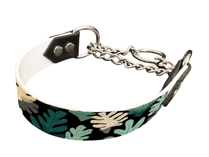 L'atelier du Fourmilier Martingales 25 430 Martingale pour chien en BioThane® imprimé – Collection plantes et fleurs – 25mm