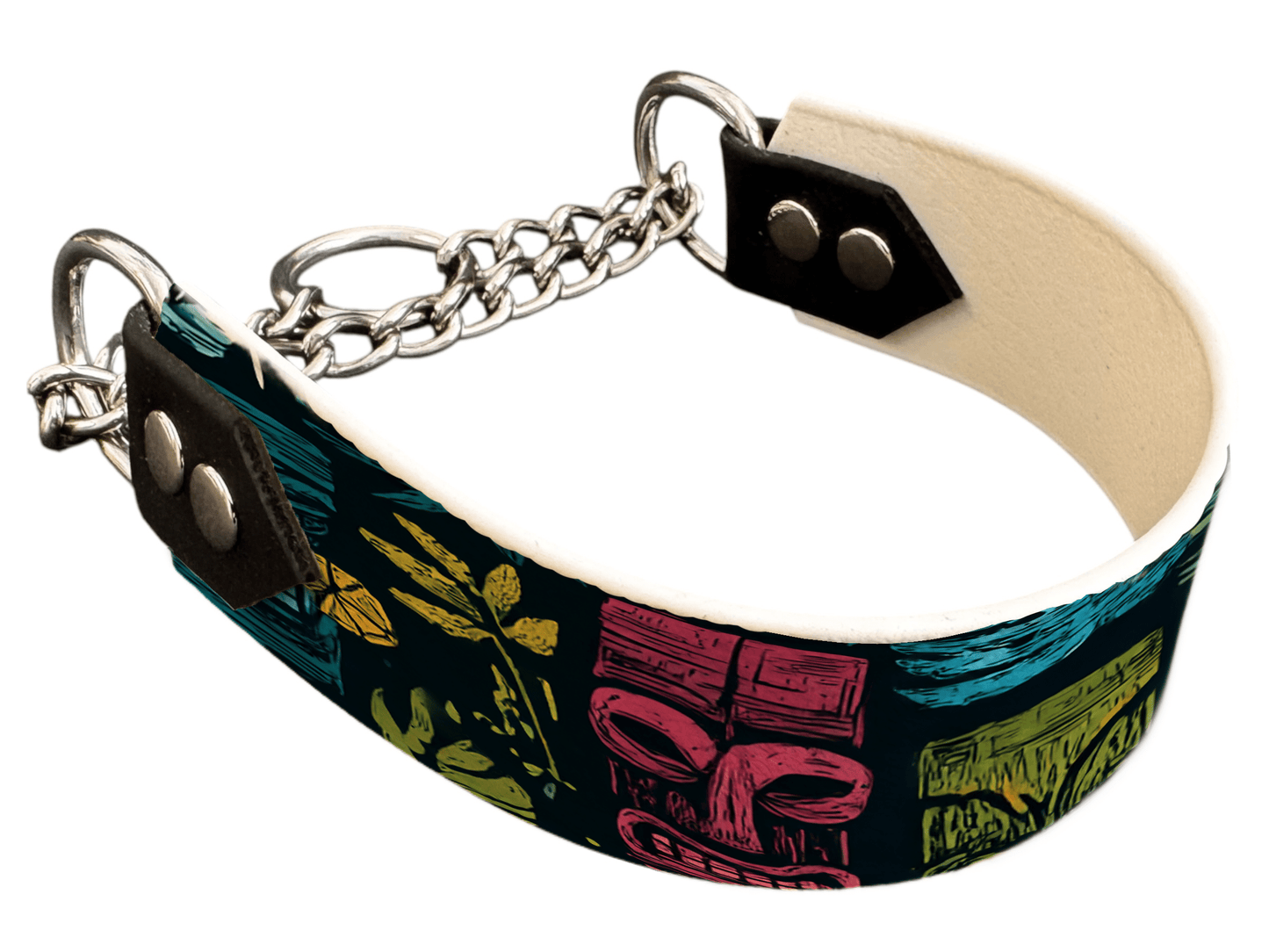 L'atelier du Fourmilier Martingales 251 Martingale pour chien en BioThane® imprimé – Collection Tribal – 38m