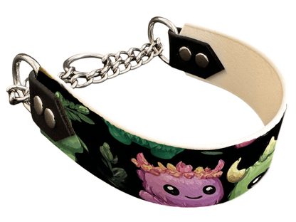 L'atelier du Fourmilier Martingales 252 martingale pour chien en BioThane® imprimé – Collection monstres et créatures imaginaires– 38mm