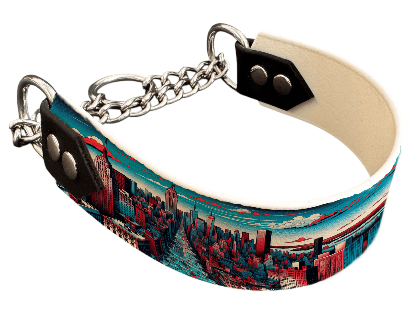L'atelier du Fourmilier Martingales 256 Martingale pour chien en BioThane® imprimé – Collection pop art– 38mm