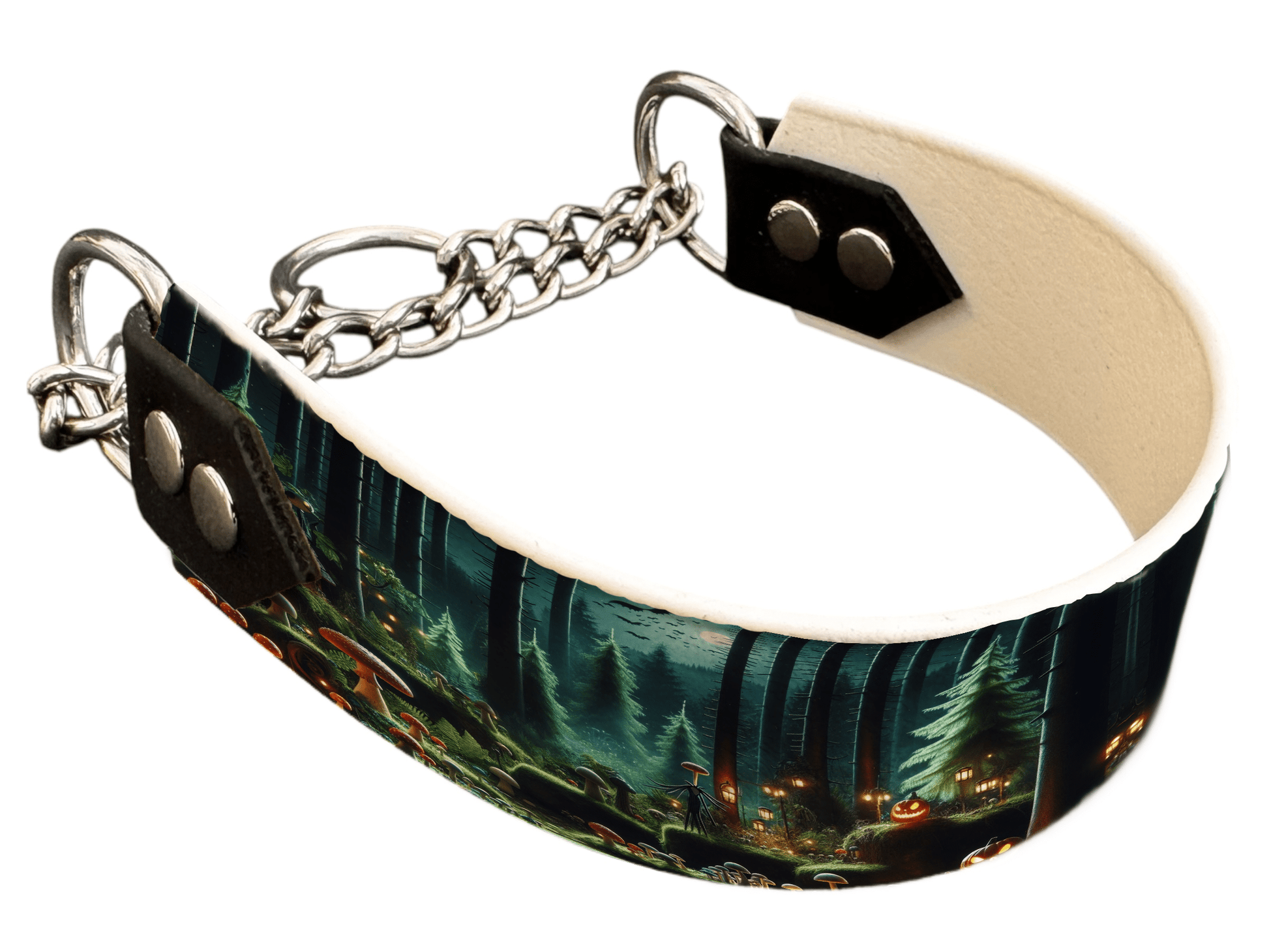 L'atelier du Fourmilier Martingales 29 Martingale pour chien en BioThane® imprimé – Collection Halloween– 38mm