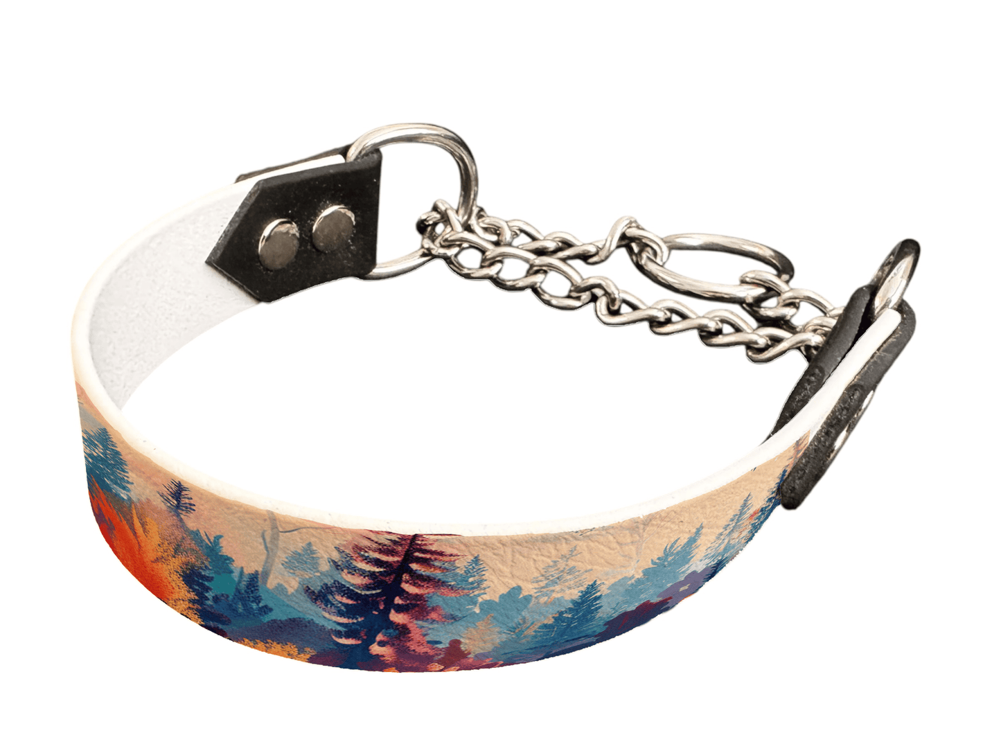 L'atelier du Fourmilier Martingales 295 Martingale pour chien en BioThane® imprimé – Collection paysage– 25mm