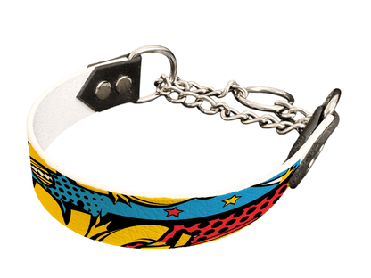 L'atelier du Fourmilier Martingales 303 Martingale pour chien en BioThane® imprimé – Collection pop art– 25mm