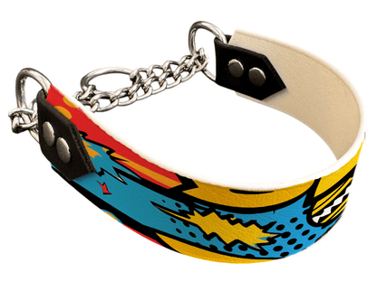 L'atelier du Fourmilier Martingales 303 Martingale pour chien en BioThane® imprimé – Collection pop art– 38mm