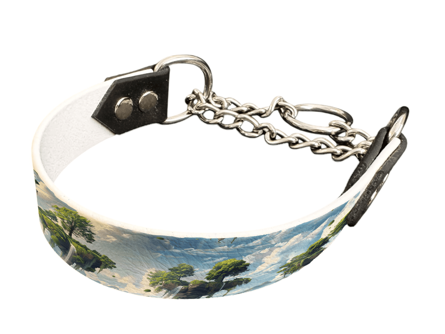 L'atelier du Fourmilier Martingales 304 Martingale pour chien en BioThane® imprimé – Collection paysage– 25mm