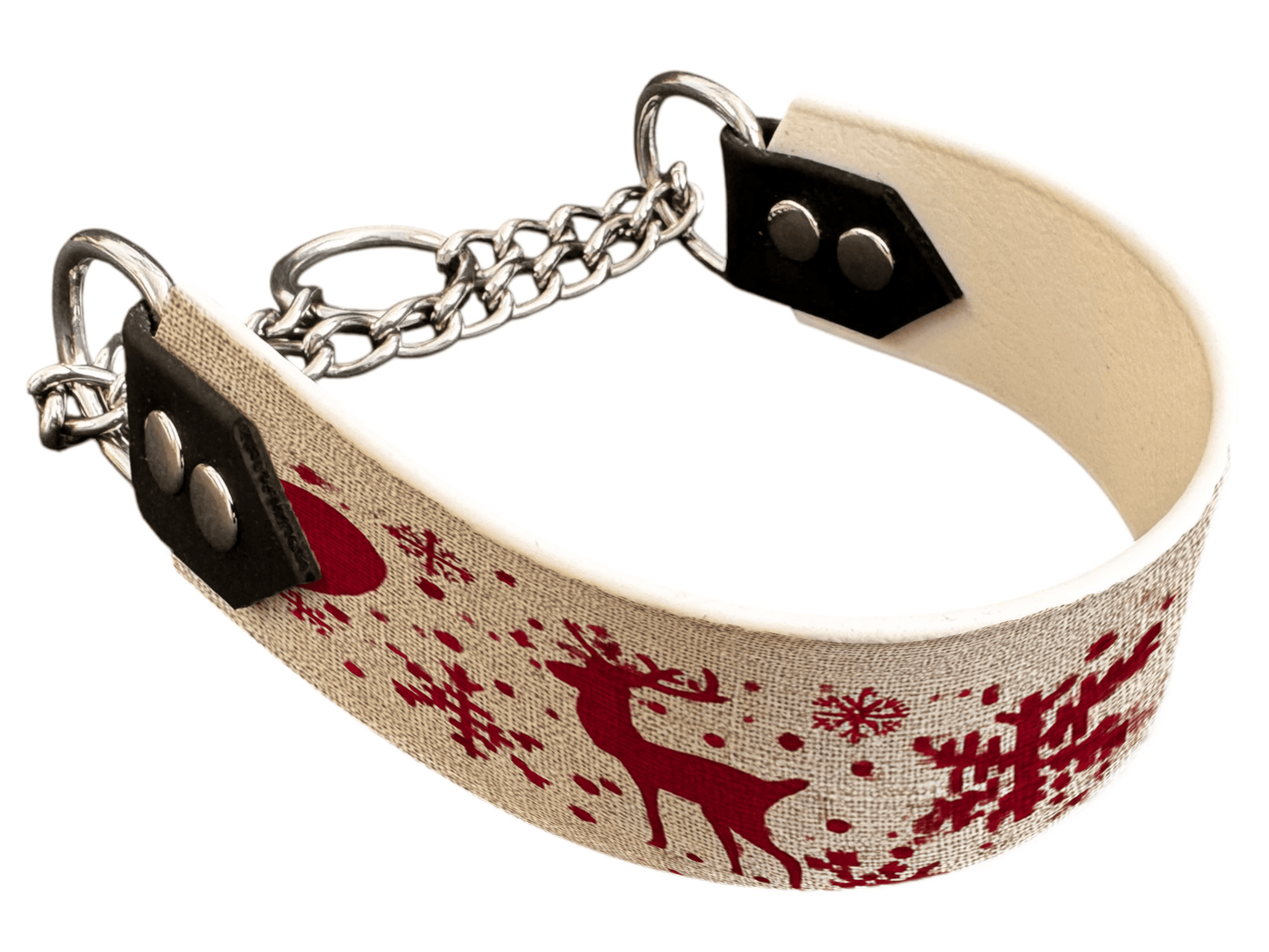 L'atelier du Fourmilier Martingales 307 Martingale pour chien en BioThane® imprimé – Collection Hiver et Noël – 38mm