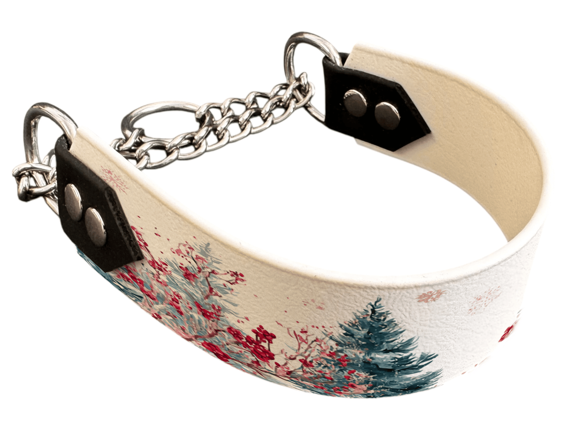 L'atelier du Fourmilier Martingales 309 Martingale pour chien en BioThane® imprimé – Collection Hiver et Noël – 38mm