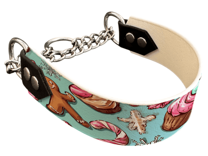 L'atelier du Fourmilier Martingales 313 Martingale pour chien en BioThane® imprimé – Collection Hiver et Noël – 38mm