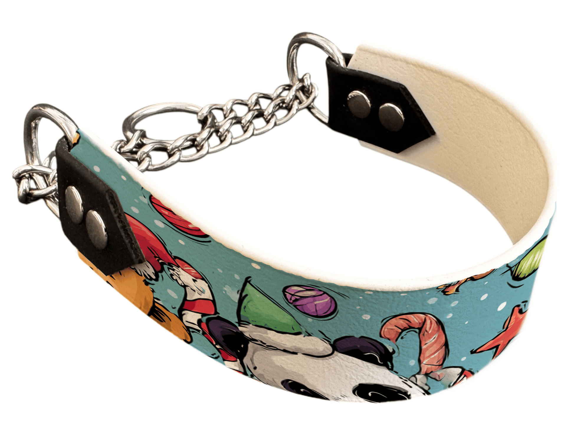 L'atelier du Fourmilier Martingales 314 Martingale pour chien en BioThane® imprimé – Collection Hiver et Noël – 38mm