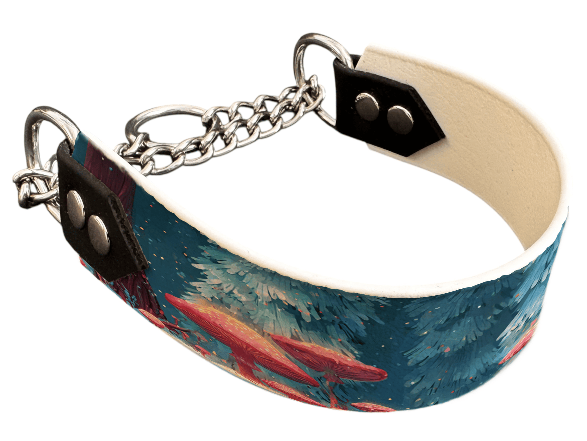 L'atelier du Fourmilier Martingales 315 Martingale pour chien en BioThane® imprimé – Collection Hiver et Noël – 38mm