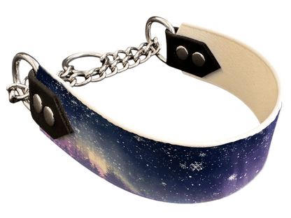 L'atelier du Fourmilier Martingales 316 Martingale pour chien en BioThane® imprimé – Collection Hiver et Noël – 38mm