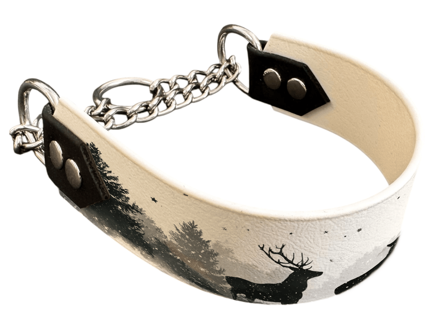 L'atelier du Fourmilier Martingales 324 Martingale pour chien en BioThane® imprimé – Collection Hiver et Noël – 38mm