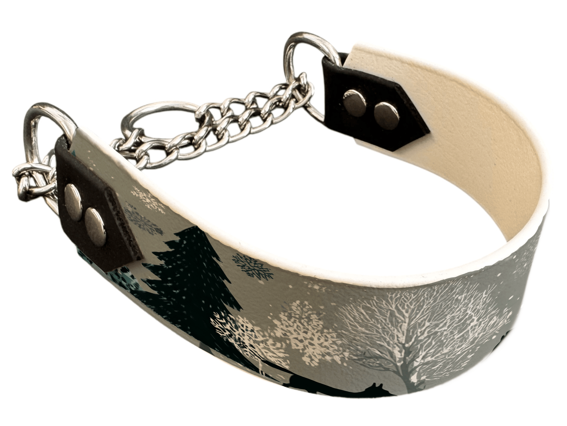 L'atelier du Fourmilier Martingales 329 Martingale pour chien en BioThane® imprimé – Collection Hiver et Noël – 38mm