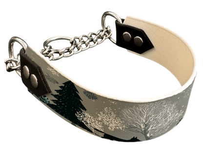 L'atelier du Fourmilier Martingales 329 Martingale pour chien en BioThane® imprimé – Collection Hiver et Noël – 38mm