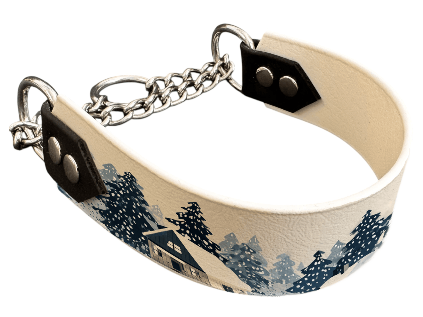 L'atelier du Fourmilier Martingales 330 Martingale pour chien en BioThane® imprimé – Collection Hiver et Noël – 38mm