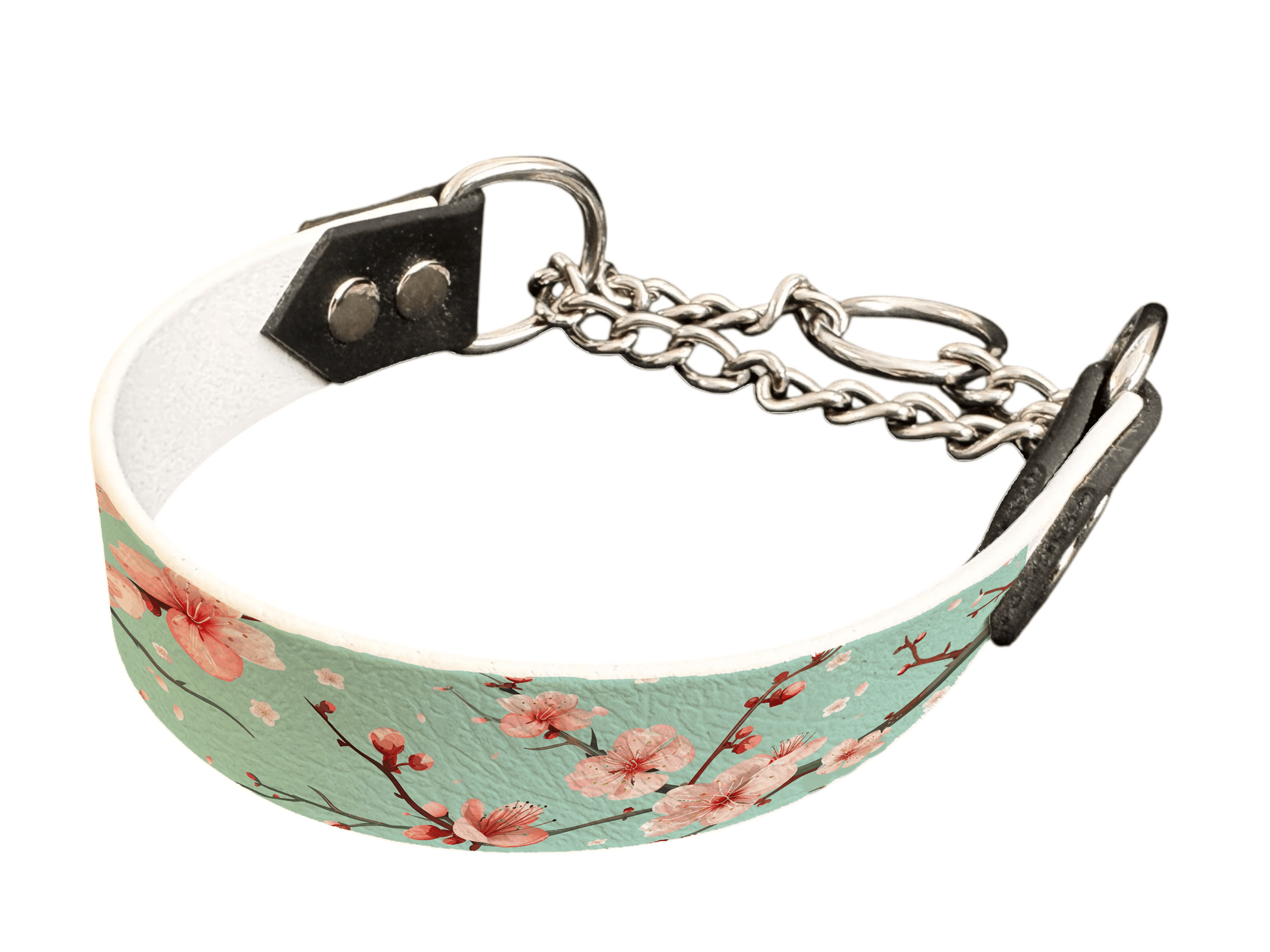 L'atelier du Fourmilier Martingales 343 Martingale pour chien en BioThane® imprimé – Collection plantes et fleurs – 25mm