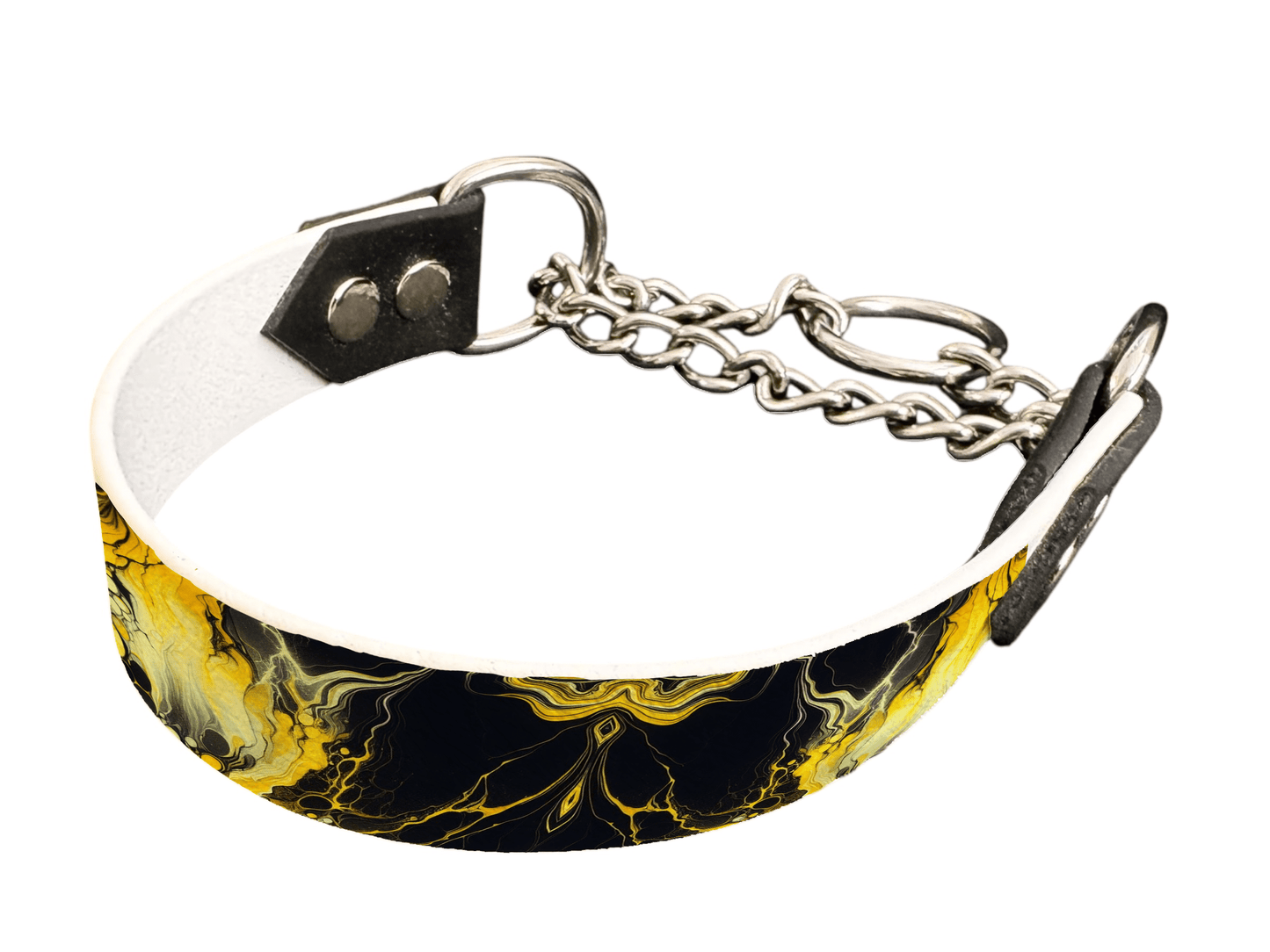 L'atelier du Fourmilier Martingales 4 Martingale pour chien en BioThane® imprimé – Collection abstrait – 25mm