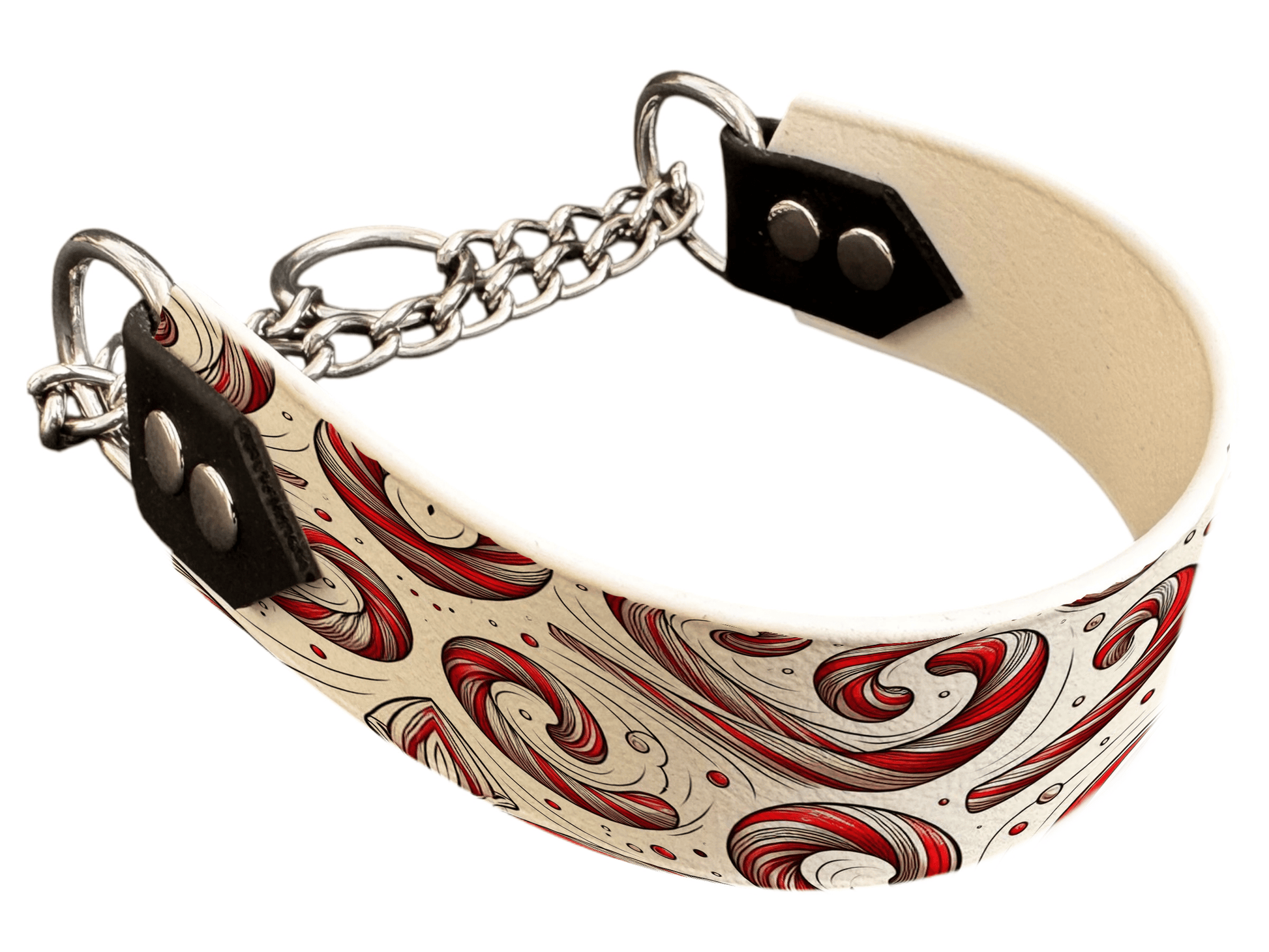 L'atelier du Fourmilier Martingales 40 146 Martingale pour chien en BioThane® imprimé – Collection Hiver et Noël – 38mm