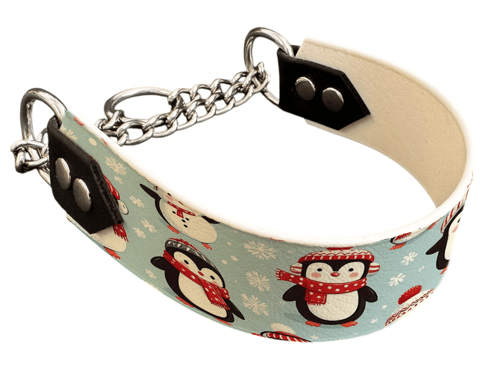 L'atelier du Fourmilier Martingales 40 147 Martingale pour chien en BioThane® imprimé – Collection Hiver et Noël – 38mm