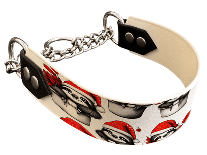 L'atelier du Fourmilier Martingales 40 151 Martingale pour chien en BioThane® imprimé – Collection Hiver et Noël – 38mm