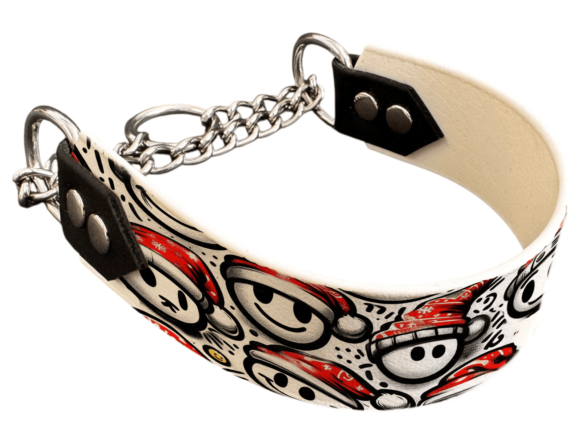 L'atelier du Fourmilier Martingales 40 153 Martingale pour chien en BioThane® imprimé – Collection Hiver et Noël – 38mm