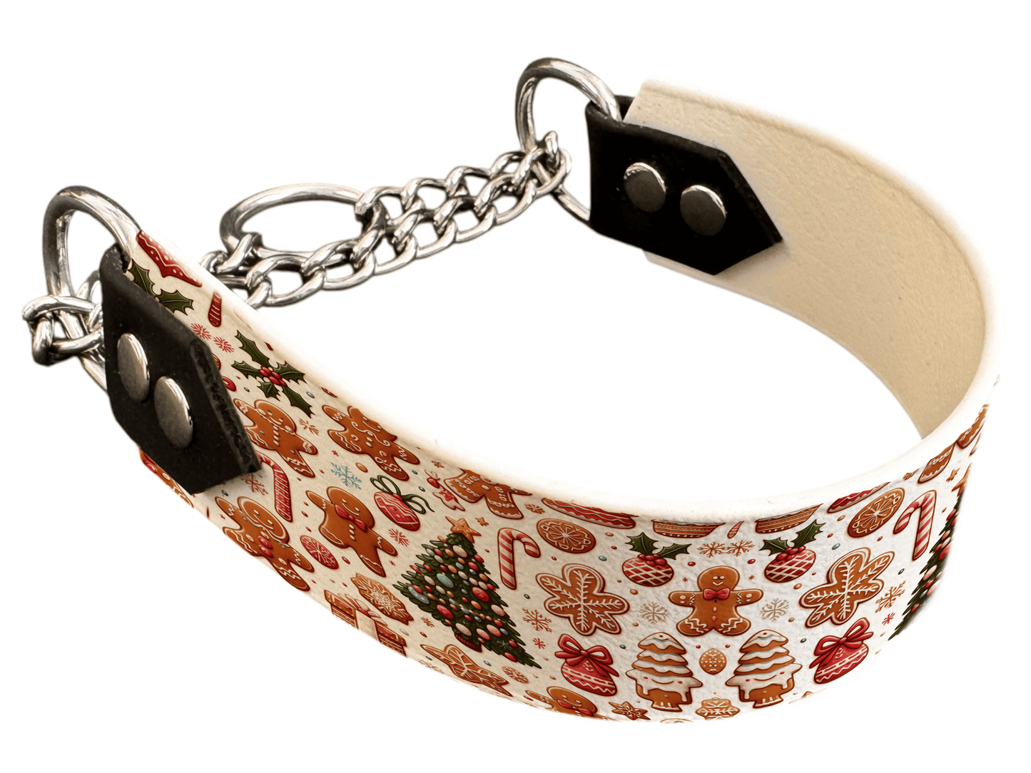 L'atelier du Fourmilier Martingales 40 161 Martingale pour chien en BioThane® imprimé – Collection Hiver et Noël – 38mm