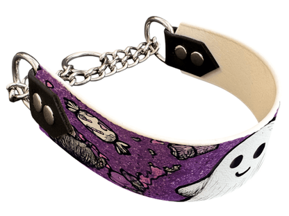 L'atelier du Fourmilier Martingales 40 285 Martingale pour chien en BioThane® imprimé – Collection Halloween– 38mm