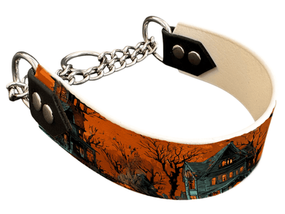L'atelier du Fourmilier Martingales 40 286 Martingale pour chien en BioThane® imprimé – Collection Halloween– 38mm