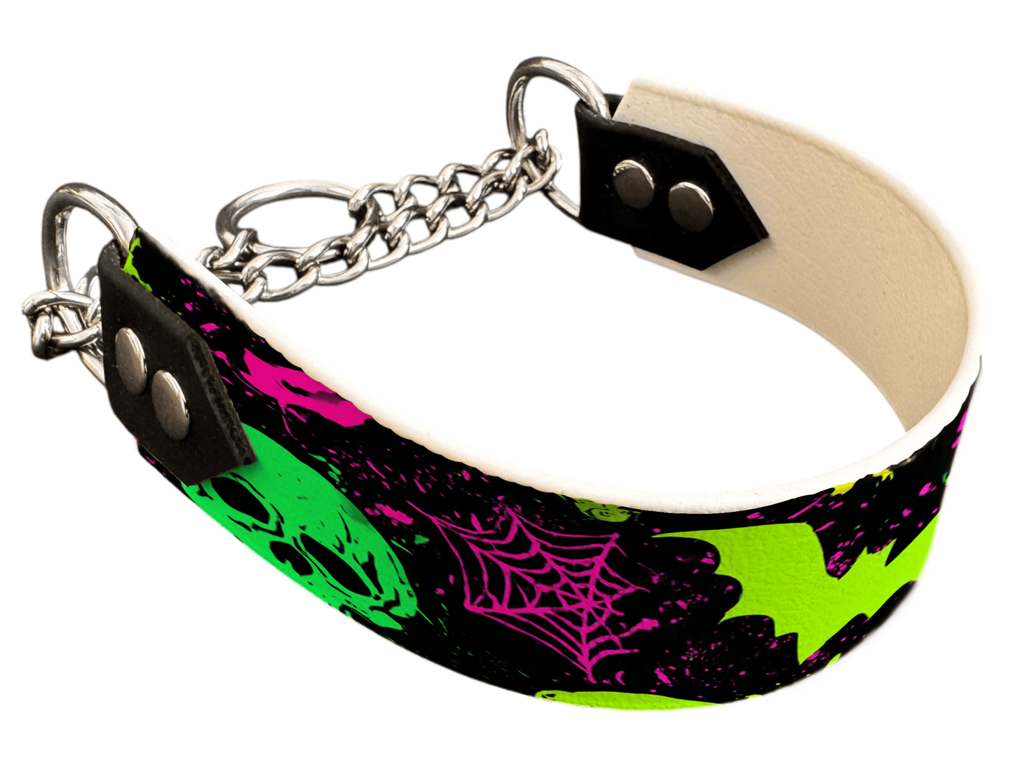 L'atelier du Fourmilier Martingales 40 292 Martingale pour chien en BioThane® imprimé – Collection Halloween– 38mm