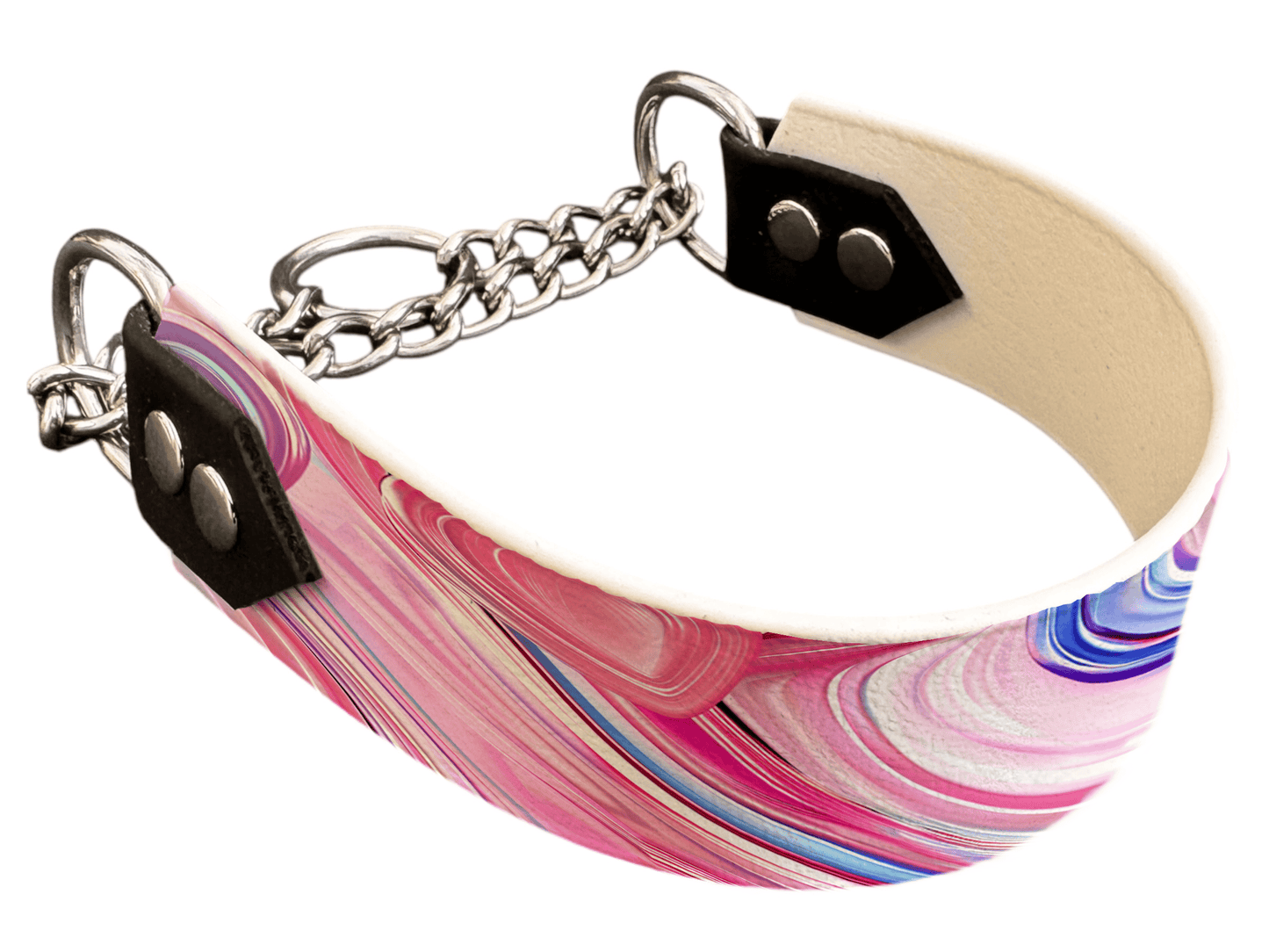 L'atelier du Fourmilier Martingales 40 345 Martingale pour chien en BioThane® imprimé – Collection Saint Valentin – 38mm